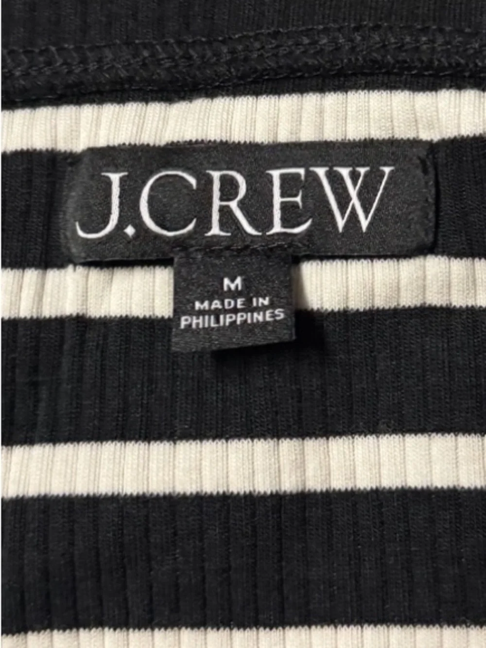 J.Crew Striped Ribbed Long Sleeve T-Shirt size M